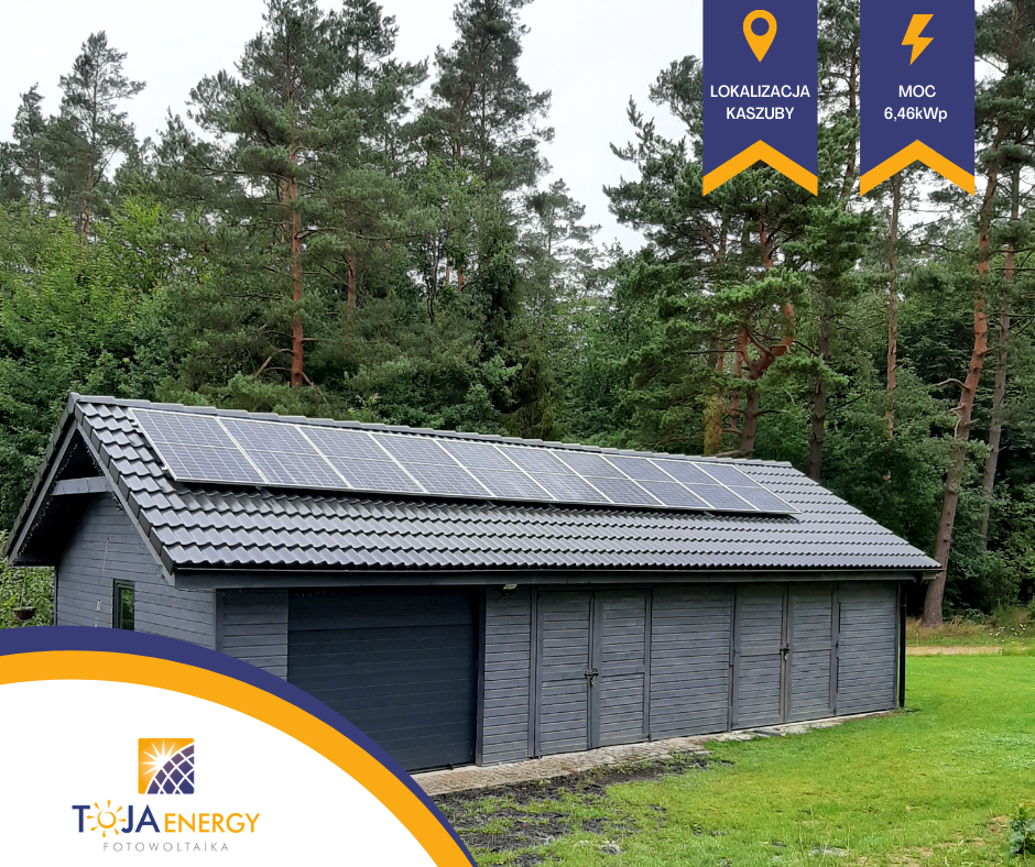 Toja Energy - Instalacja fotowoltaiczna o mocy 6,46 kWp na Kaszubach Toja Energy - Instalacja fotowoltaiczna o mocy 6,46 kWp na Kaszubach